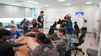 Multiple groups focusing on their projects