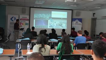 CITRIS Director, Prof. Saif Islam presenting on future manufacturing on other planets