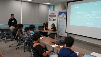 Dr. Raisa Rahim presenting on Diversity in Science – Applications of Psychology and Neuroscience