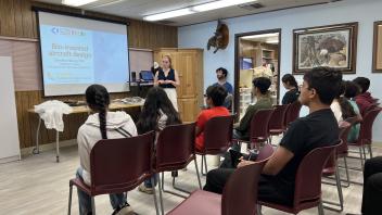 Students at Raptor Center