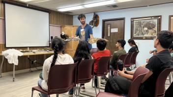 Students at Raptor Center