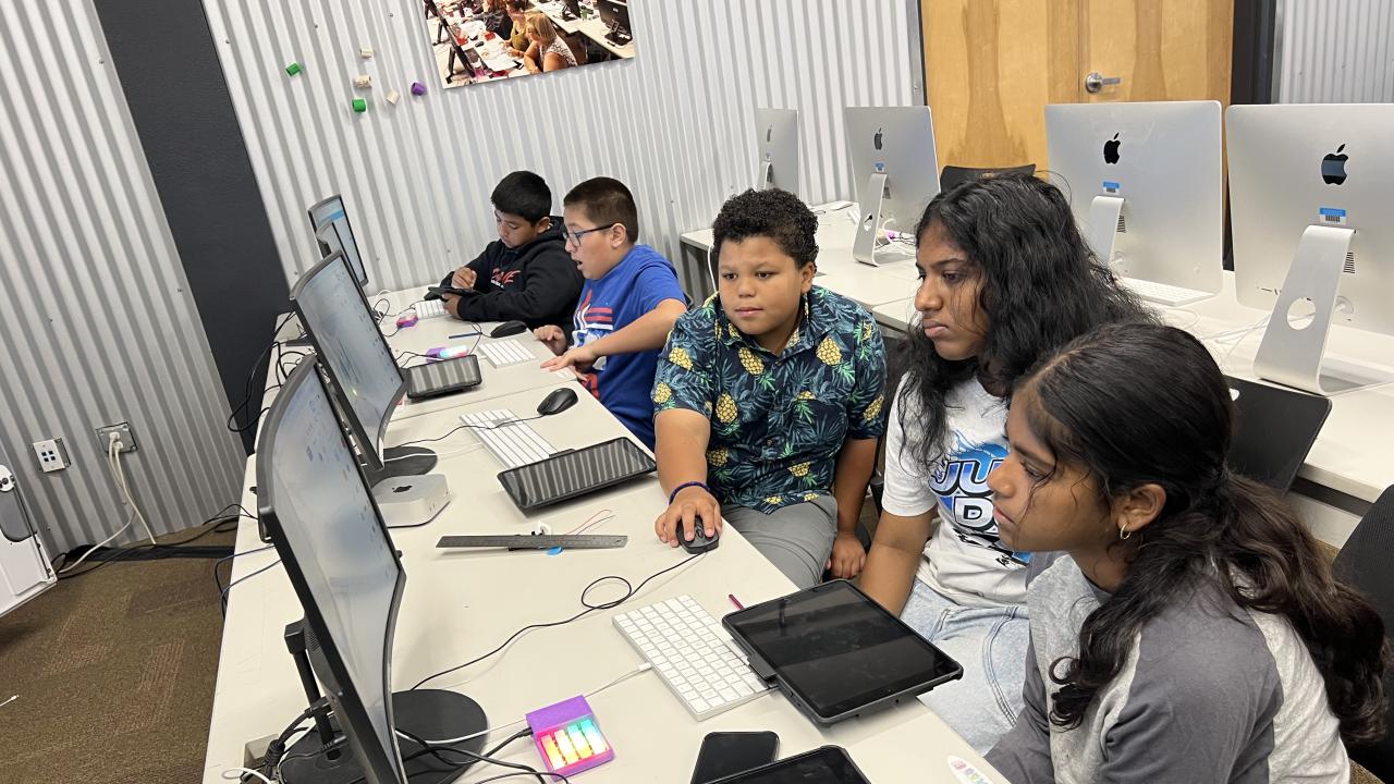 Students at SJCOE FabLab 