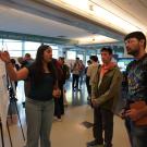 Students at poster showcase